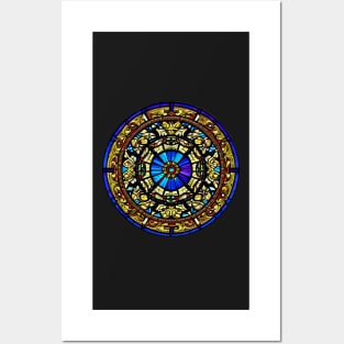 Catedral church stained glass window sticker Posters and Art